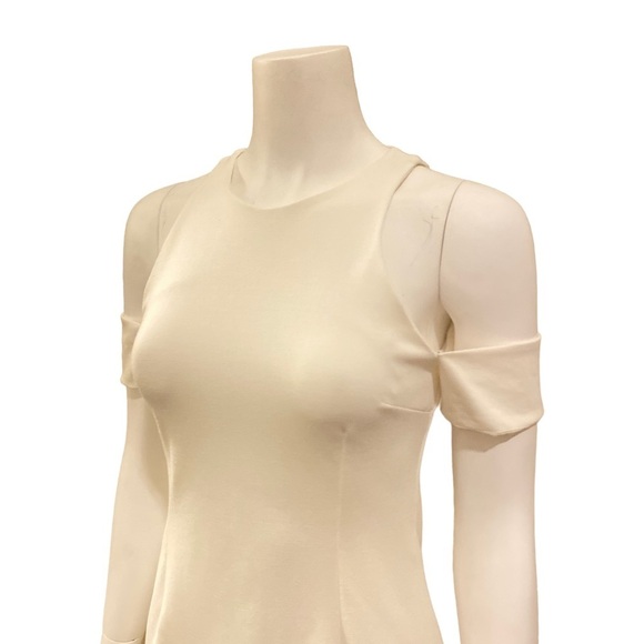 N/NICHOLAS Cream Ponte Cold Shoulder Dress, size 4 - Picture 6 of 10
